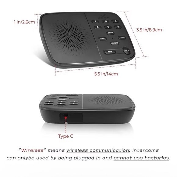 Hosmart Wireless Intercom System Two Way Real-Time - Picture 4 of 8